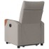 Sillón eléctrico reclinable elevable de tela gris