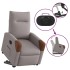 Sillón eléctrico reclinable elevable de tela gris