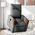 Sillón de masaje eléctrico reclinable elevable tela gris