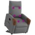 Sillón de masaje eléctrico reclinable elevable tela gris