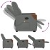Sillón de masaje eléctrico reclinable elevable tela gris