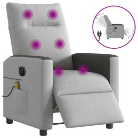 Sillón reclinable de masaje eléctrico tela gris