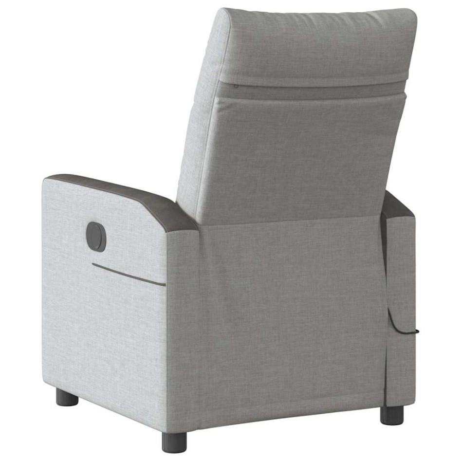 Sillón reclinable de masaje eléctrico tela gris