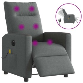 Sillón reclinable de masaje eléctrico tela gris