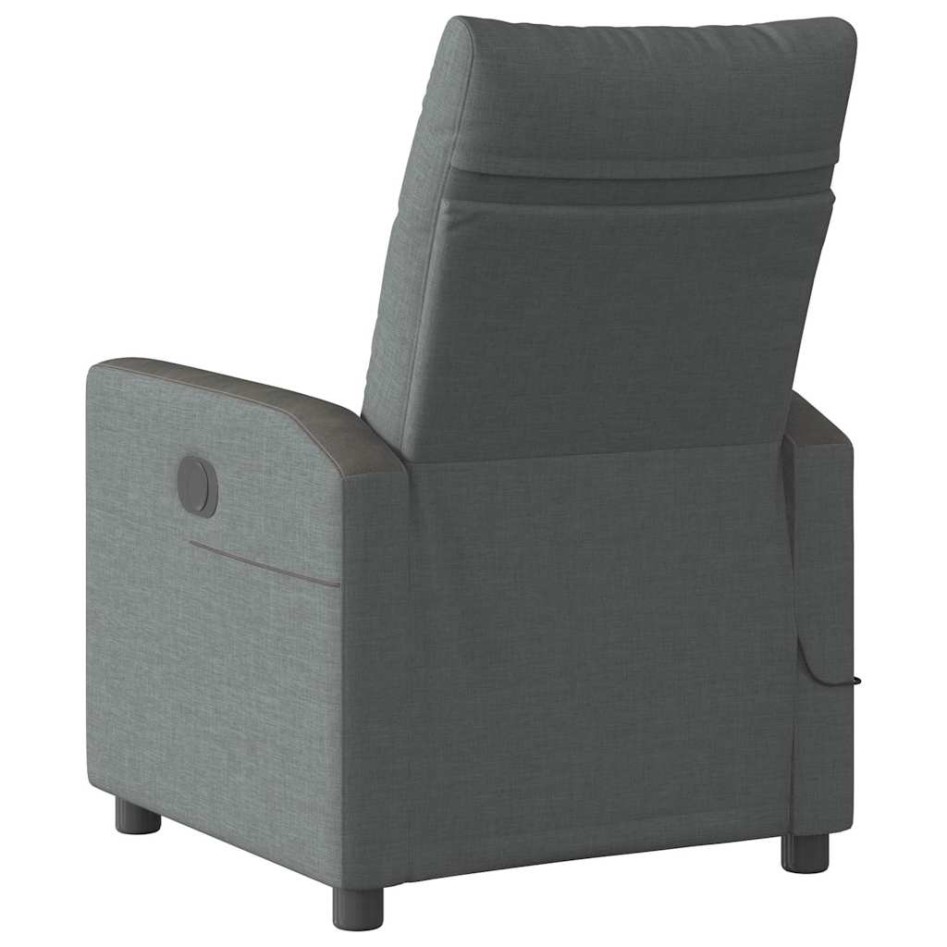 Sillón reclinable de masaje eléctrico tela gris