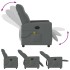 Sillón reclinable de masaje eléctrico tela gris