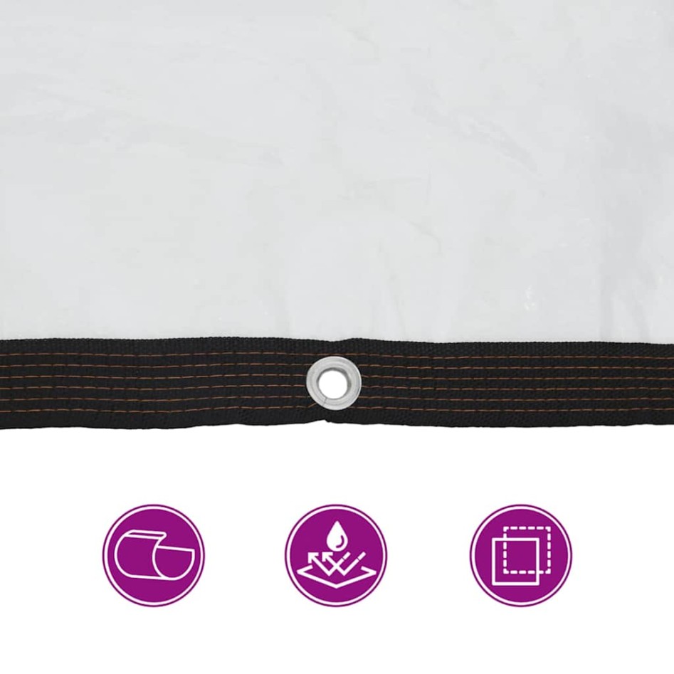 Lona transparente con ojales polietileno 10x12