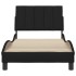 Estructura de cama sin colchón tela negro 90x190