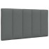 Estructura de cama sin colchón tela gris oscuro 90x200