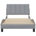 Estructura de cama sin colchón tela gris claro 90x200