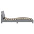 Estructura de cama sin colchón tela gris claro 90x200