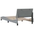 Estructura de cama sin colchón tela gris claro 90x200