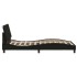 Estructura de cama sin colchón tela negro 100x200