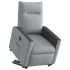 Sillón reclinable elevable de tela gris