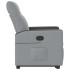 Sillón reclinable elevable de tela gris