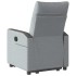 Sillón reclinable elevable de tela gris