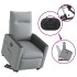 Sillón reclinable elevable de tela gris