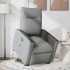 Sillón de masaje reclinable de pie de tela gris
