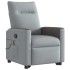 Sillón de masaje reclinable de pie de tela gris