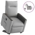 Sillón eléctrico reclinable elevable de tela gris