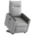 Sillón eléctrico reclinable elevable de tela gris
