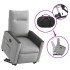 Sillón eléctrico reclinable elevable de tela gris