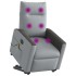 Sillón de masaje eléctrico reclinable elevable tela gris