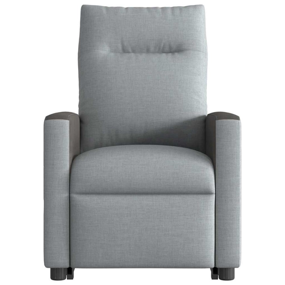 Sillón de masaje eléctrico reclinable elevable tela gris