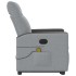 Sillón de masaje eléctrico reclinable elevable tela gris