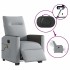 Sillón de masaje eléctrico reclinable elevable tela gris