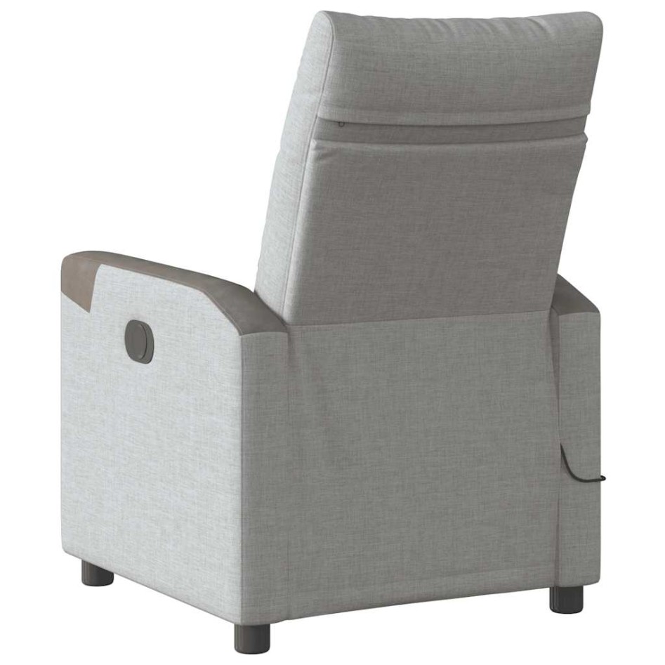 Sillón reclinable de masaje eléctrico tela gris