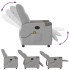 Sillón reclinable de masaje eléctrico tela gris