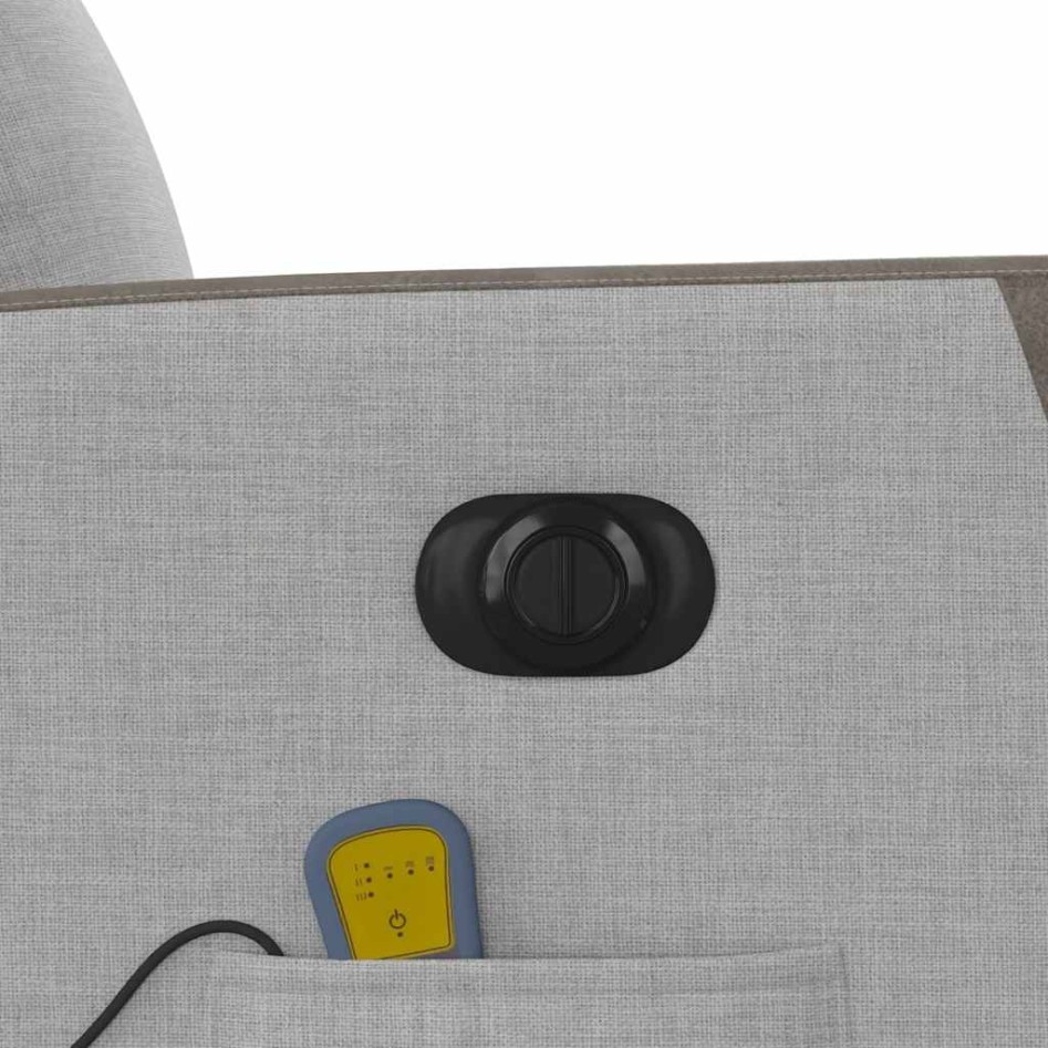 Sillón reclinable de masaje eléctrico tela gris