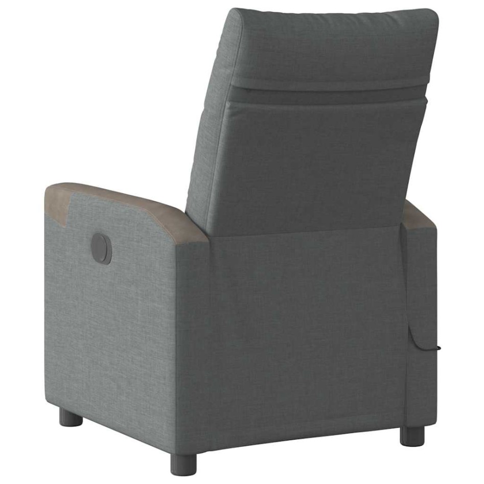 Sillón reclinable de masaje eléctrico tela gris