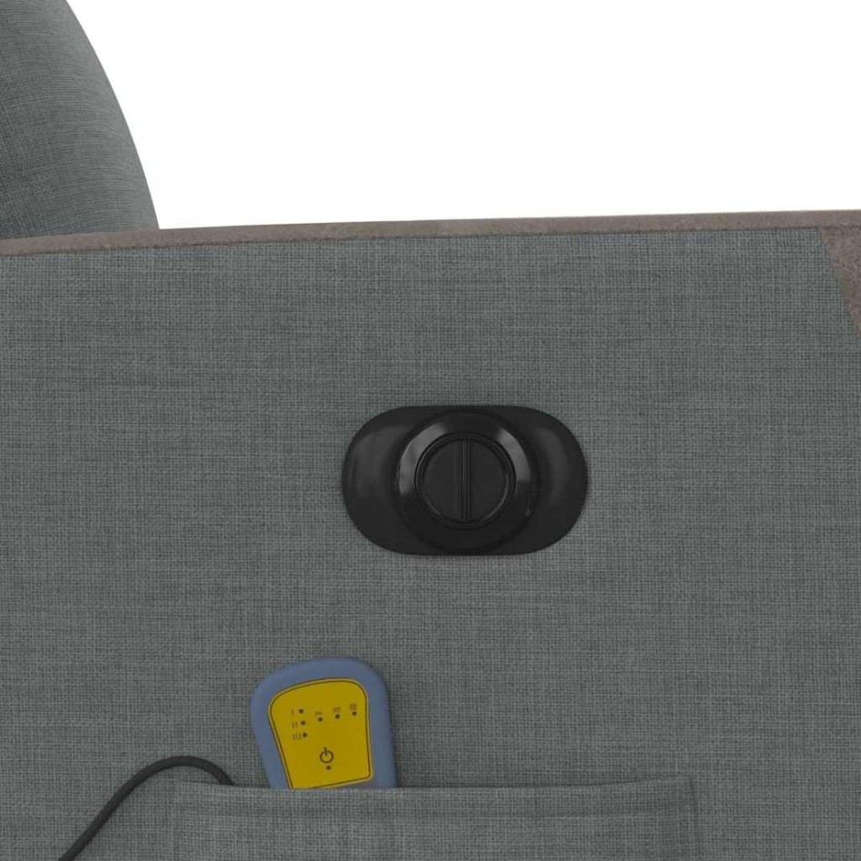 Sillón reclinable de masaje eléctrico tela gris