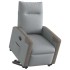 Sillón reclinable elevable de tela gris