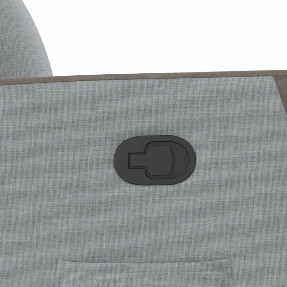 Sillón reclinable elevable de tela gris