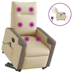 Sillón de masaje eléctrico reclinable elevable tela