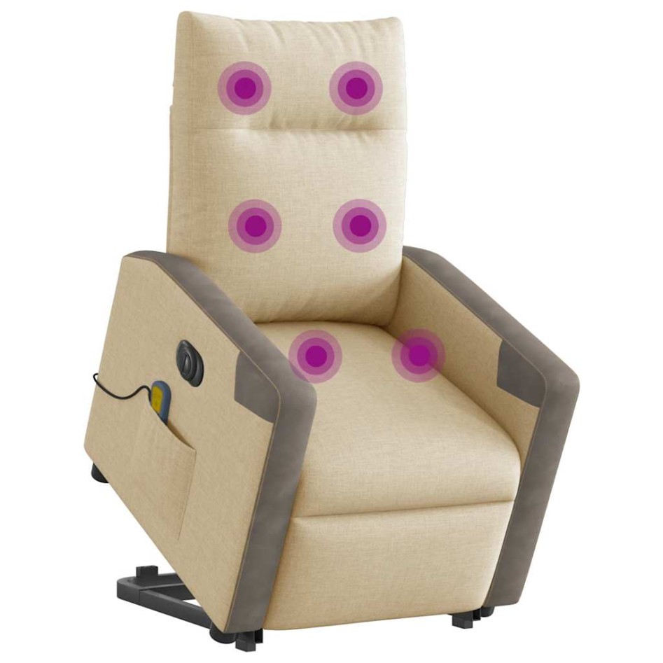 Sillón de masaje eléctrico reclinable elevable tela