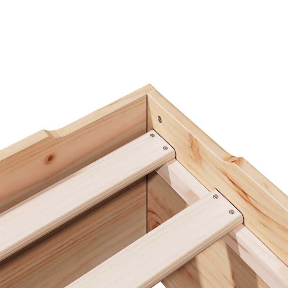 Estructura de cama sin colchón apilable 75x190 cm madera
