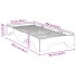 Estructura de cama sin colchón apilable 75x190 cm madera