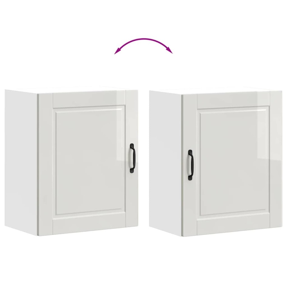 Armarios pared para cocina 2 uds Porto blanca alto