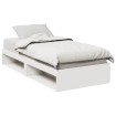 Sofá cama sin colchón madera maciza de pino blanco 80x200 cm