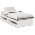 Sofá cama sin colchón madera maciza de pino blanco 80x200