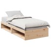 Sofá cama sin colchón madera maciza de pino 90x190 cm