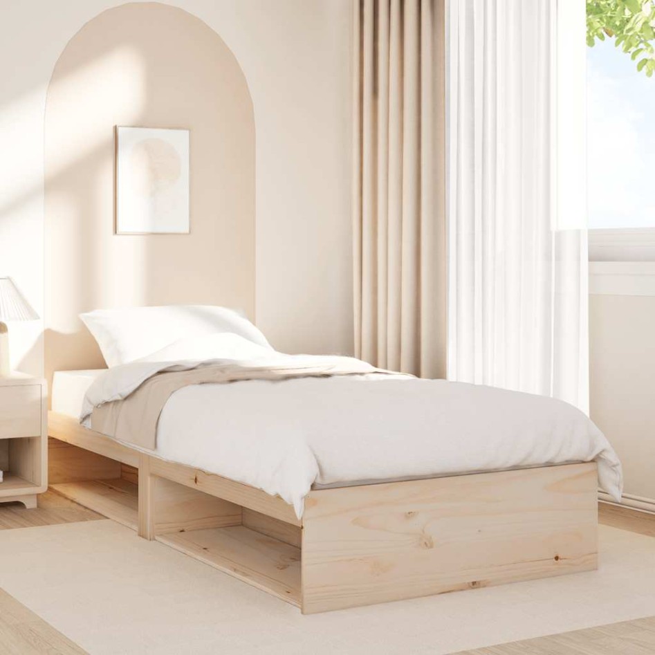 Sofá cama sin colchón madera maciza de pino 90x190