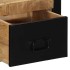 Mesitas de noche 2 piezas 40x35x25cm madera maciza rugosa