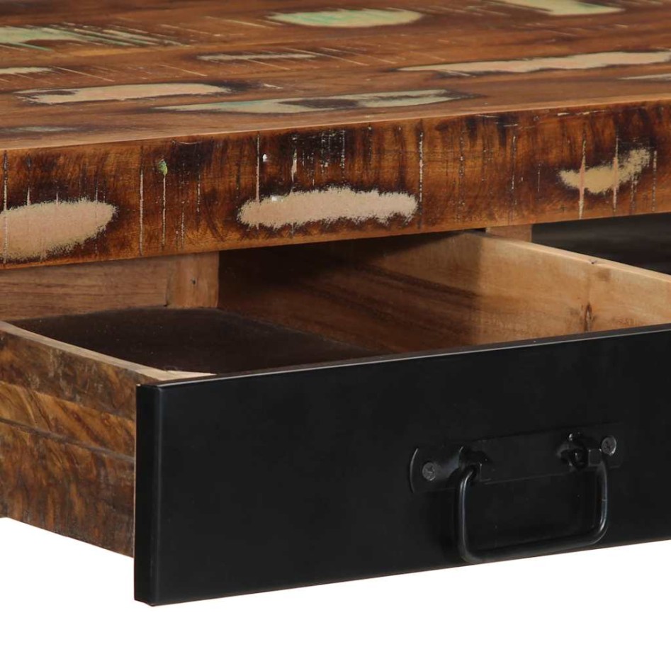 Escritorio madera maciza reciclada multicolor 100x50x75