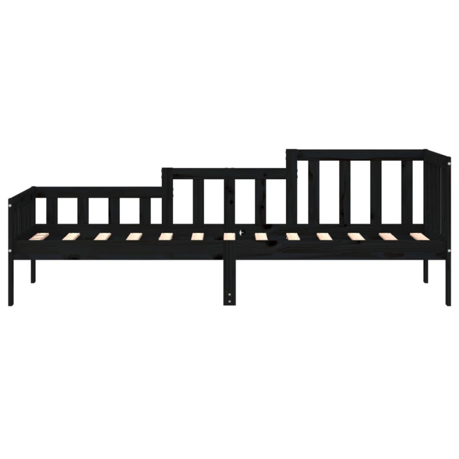 Sofá cama madera maciza de pino negro 90x190