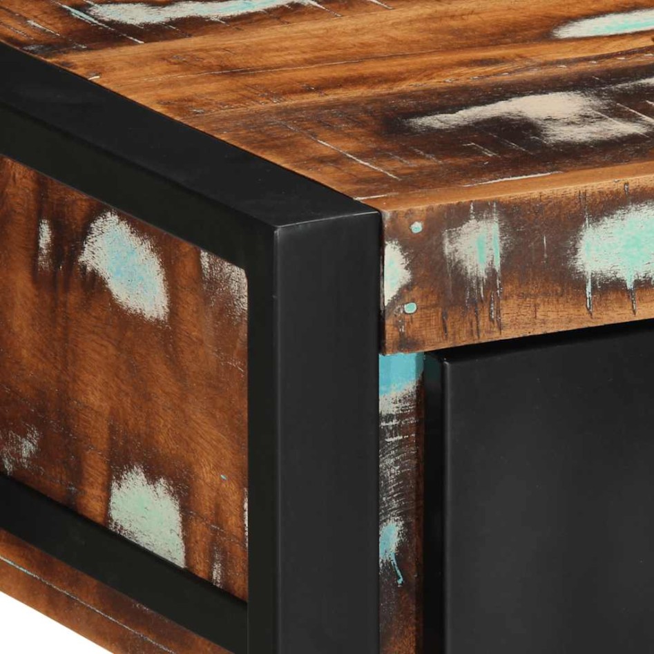 Mesa consola multicolor madera maciza reciclada 100x35x75